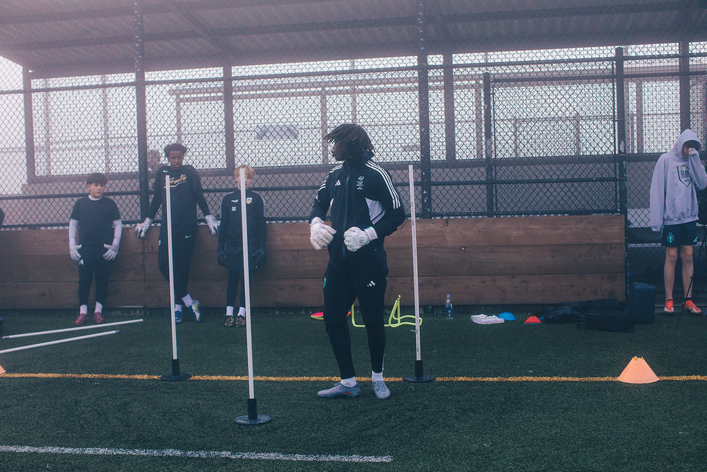 Youth goalkeeper training session in Seattle